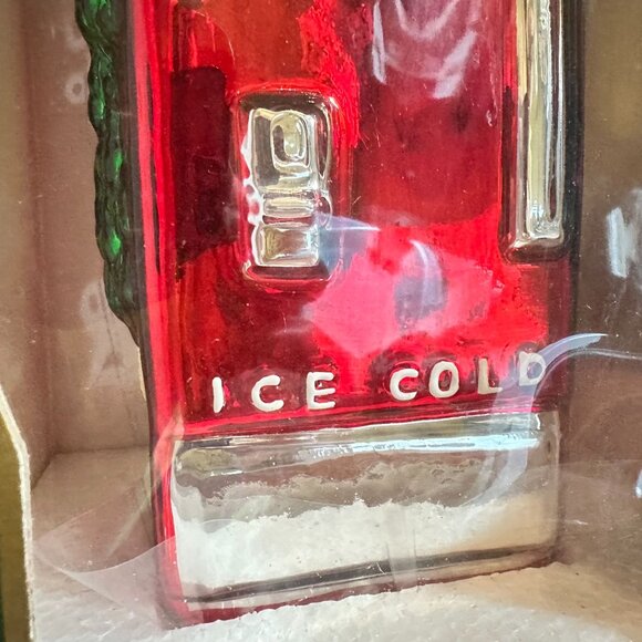 Coca-Cola Tabletop Collection Mercury Glass Mini Fridge Ornament - Picture 3 of 7
